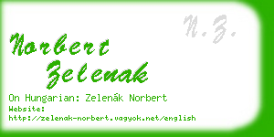 norbert zelenak business card